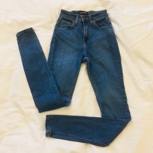 Fashion Nova  High Waist Jean Leggings size 0